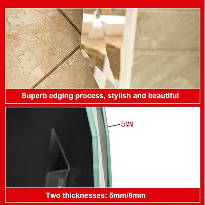 Espejo de Pared Diamante 20x28" – Diseño Ovalado Alta Definición