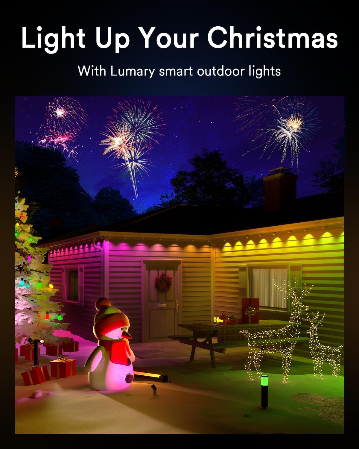 Luces de Jardín Inteligentes Lumary – Reflectores RGB Wi-Fi (6 Unidades)