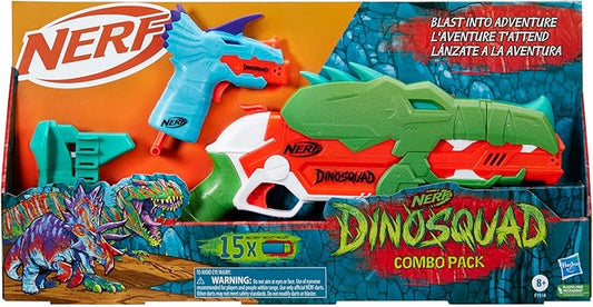 Nerf DinoSquad Combo Pack – Lanzador Motorizado + 15 Dardos Nerf
