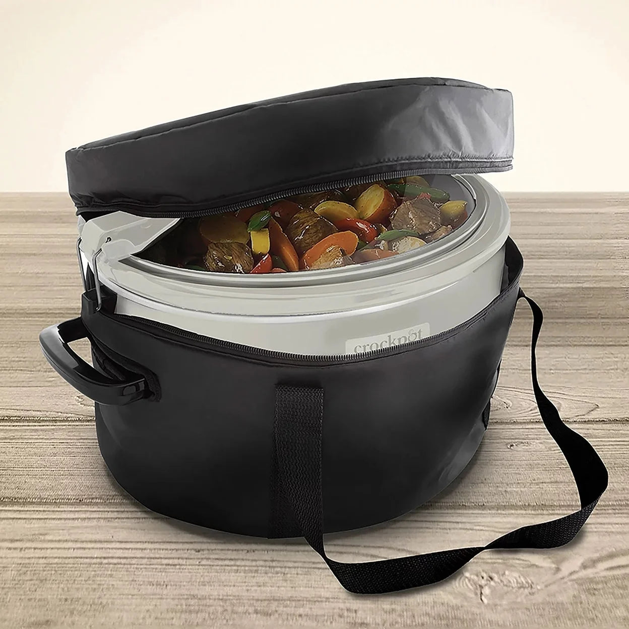 Crock-Pot 7 Qt Cook & Carry Programable – Slow Cooker con Asa de Transporte y Tapa de Bloqueo