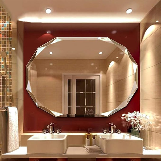 Espejo de Pared Diamante 20x28" – Diseño Ovalado Alta Definición