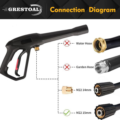 Pistola de lavado a presión con varilla de extensión de repuesto