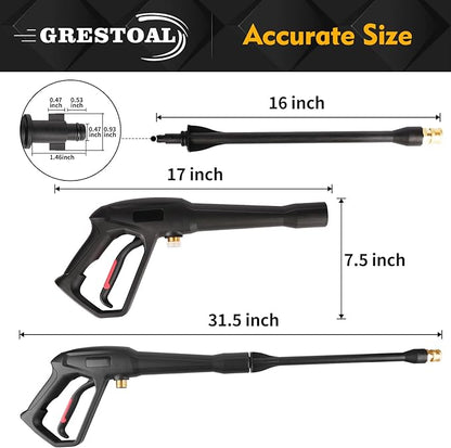 Pistola de lavado a presión con varilla de extensión de repuesto