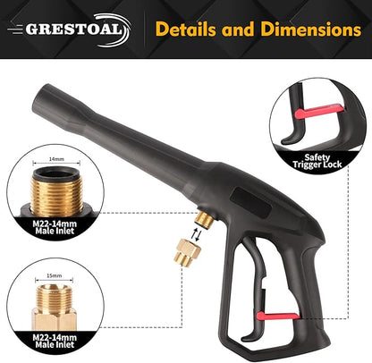 Pistola de lavado a presión con varilla de extensión de repuesto