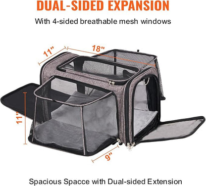 Transportador Expandible para Mascotas Aprobado por Aerolíneas – Con Ruedas