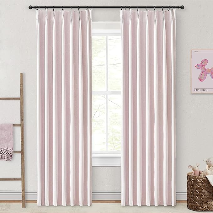 Set de 2 Cortinas Blackout 50″ x 107″ - Rosa bebé