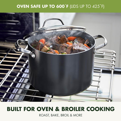 Olla Antiadherente de Cerámica 8 Qt con Tapa – GreenPan Valencia Pro