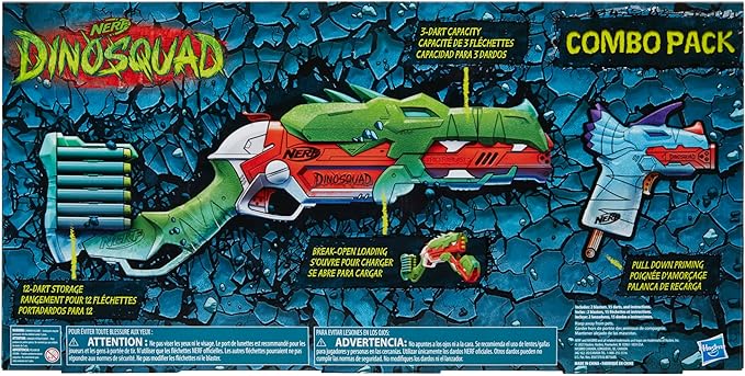 Nerf DinoSquad Combo Pack – Lanzador Motorizado + 15 Dardos Nerf