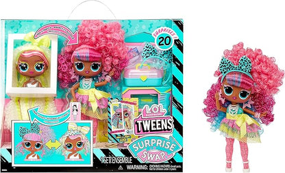 L.O.L. Surprise Tweens “Curls-2-Crimps” Cora – Muñeca Intercambiable con 20+ Sorpresas