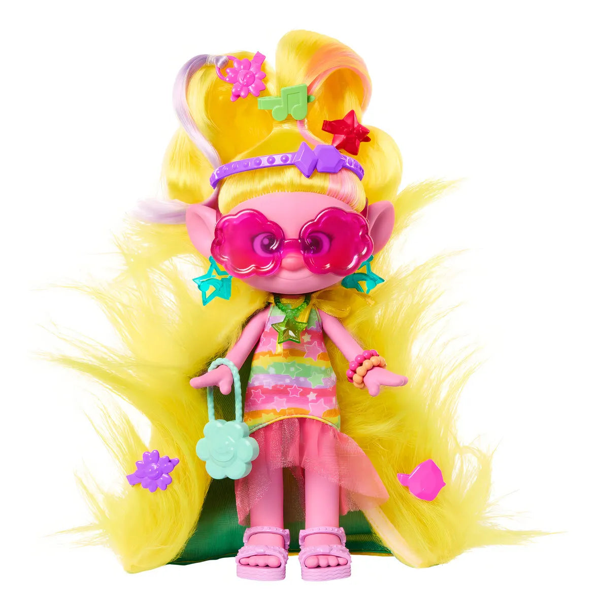 Trolls Viva – Muñeca de Moda con Cabello Amarillo y Estilo Fashionista