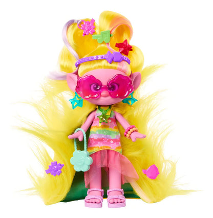Trolls Viva – Muñeca de Moda con Cabello Amarillo y Estilo Fashionista