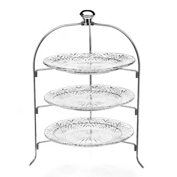 Soporte de Servicio 3 Niveles – Cristal Elegante