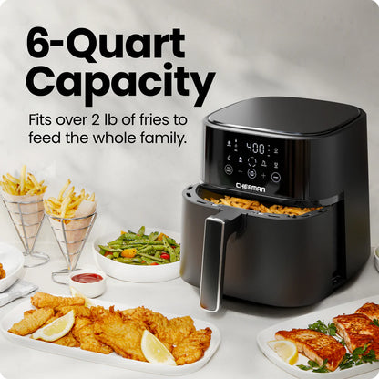Freidora de Aire Digital Chefman TurboFry Touch 6 Qt