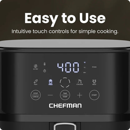 Freidora de Aire Digital Chefman TurboFry Touch 6 Qt