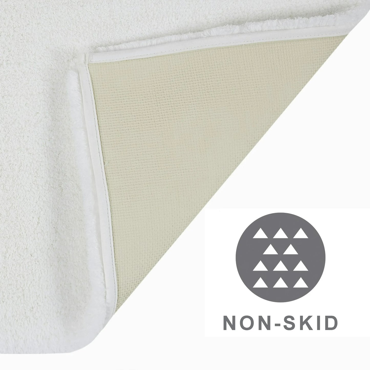 Alfombra de baño blanca Micro-Poliéster 53 × 86 cm