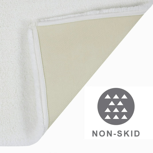 Alfombra de baño blanca Micro-Poliéster 53 × 86 cm