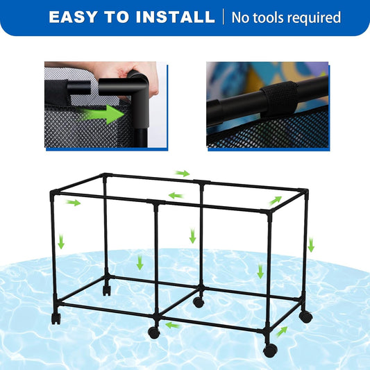 Organizador de Exterior Arejonner 152 gal – Ruedas 360°, Malla UV y Almacenaje Grande para Patio/Piscina