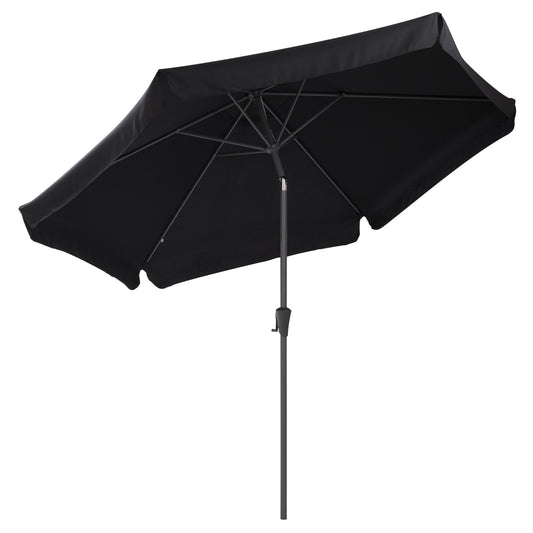 Sombrilla de Patio 3 m (10 ft) Inclinable con Protección UV | Parasol Exterior con Manivela y Ventilación