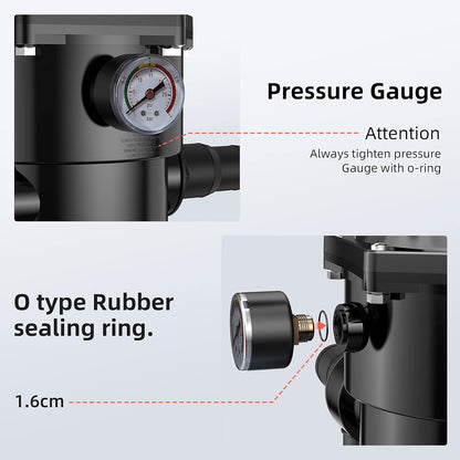 Sistema de filtro de arena YiViKPE 12 000 BTU con bomba 1 HP y tanque de 15″