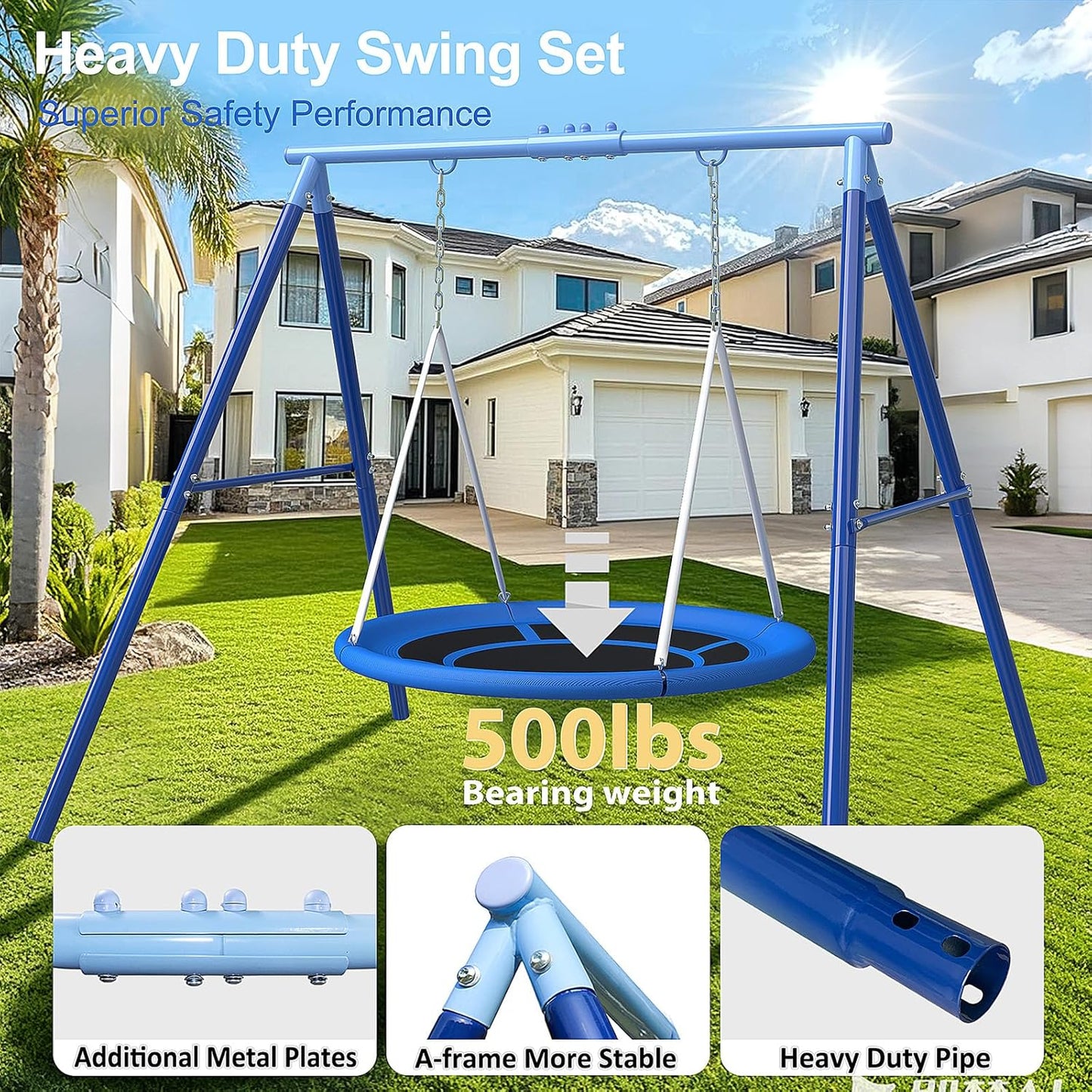 Columpio tipo plato trampolin JYGOPLA capacidad hasta 225 kg