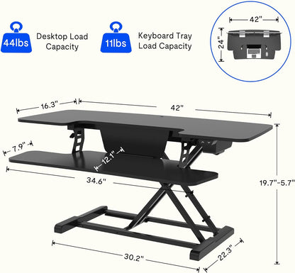 Convertidor de escritorio motorizado para dos monitores FLEXISPOT M7-42″