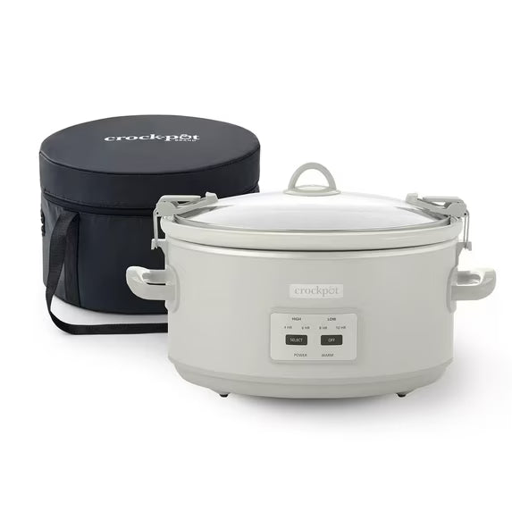 Crock-Pot 7 Qt Cook & Carry Programable – Slow Cooker con Asa de Transporte y Tapa de Bloqueo