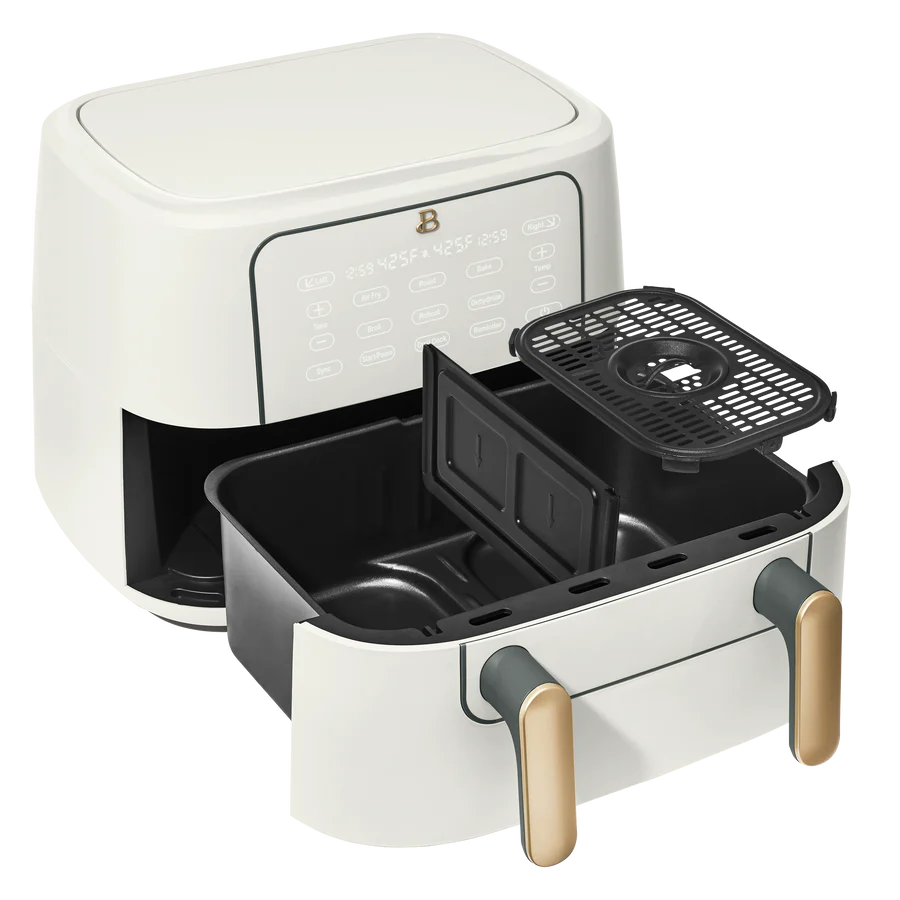 Freidora de Aire Beautiful™ TriZone de 9 QT – Dual-Zona para Cocinar Dos Alimentos a la Vez