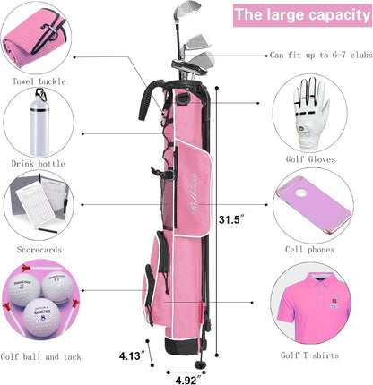 Bolsa de Golf de Pie RUTHNISSI Lightweight Stand Bag – Diseño Ergónomico con Correa Acolchada