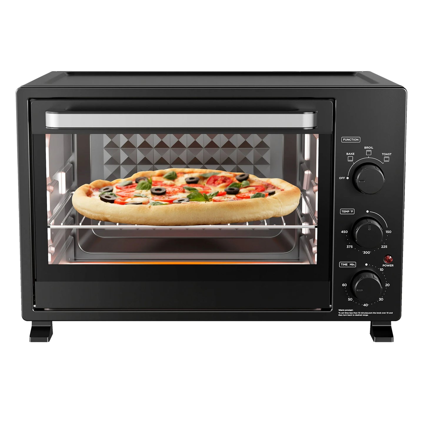 Horno Tostador XXL 32 L Mainstays – Capacidad 6 Rebanadas / 12″ Pizza, 1500 W