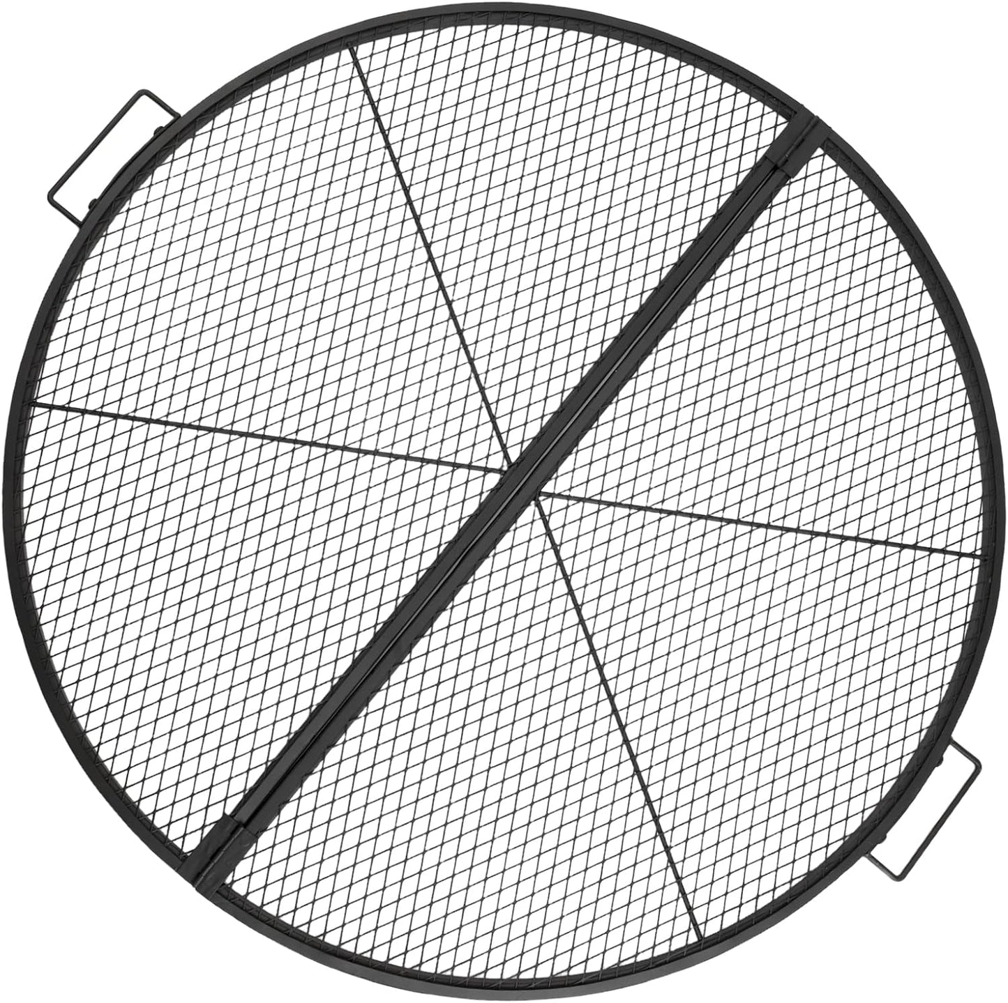 Parrilla Plegable para Fogata “X-Marks” METORICO – Acero Reforzado, Asa de Transporte, Ideal Camping & Backyard BBQ