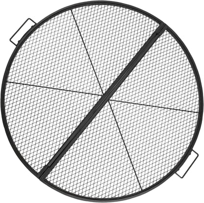 Parrilla Plegable para Fogata “X-Marks” METORICO – Acero Reforzado, Asa de Transporte, Ideal Camping & Backyard BBQ