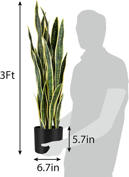 Planta Artificial Sansevieria de Piso – Decoración Elegante sin Mantenimiento