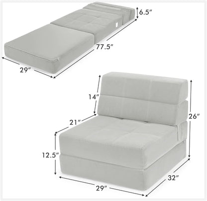 Sofa cama plegable convertible 3 en 1 COSTWAY